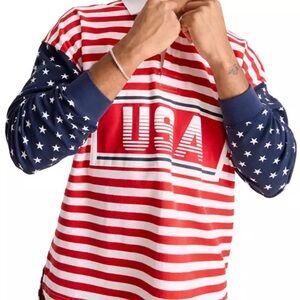 Chubbies Red and White Striped Polo